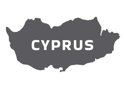 Simple flat Cyprus map grey vector