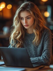 Young business woman manager checking law document in office for marketing campaigns
