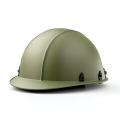 A green construction helmet, designed for safety on job sites. Perfect for builders, engineers, and workers in various industries, symbolizing protection and reliability.