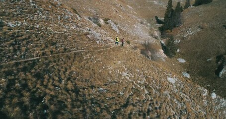 Climbing the Peak, Stunning Drone Views of a Couples Mountain Adventure