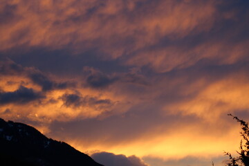 sunset in the clouds