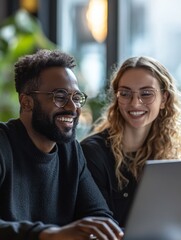 Diverse Business Colleagues Working Together in Office for Marketing Campaigns