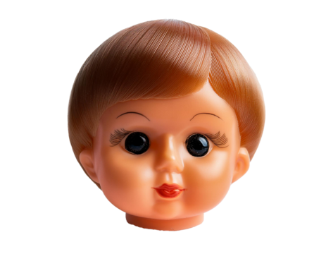 baby doll head isolated on white