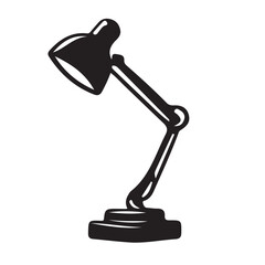 desk lamp isolated on white background