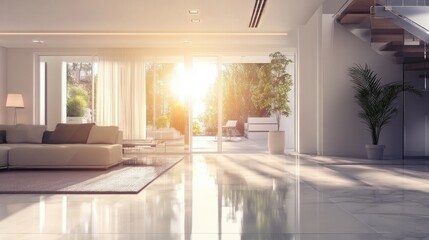 Fototapeta premium The process of installing a modern indoor underfloor trace heating system