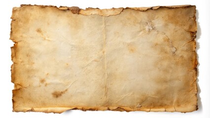 Fototapeta premium Aged Paper with a Wrinkled Texture and Burnt Edges, Ideal for Antique or Vintage Backgrounds