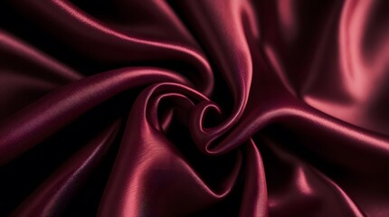 Obraz premium Flowing Beauty: The Richness of Dark Red Satin 