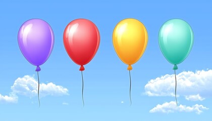balloons in the sky