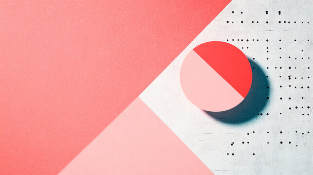 A striking red circle shines against a colorful background that captivates every viewer