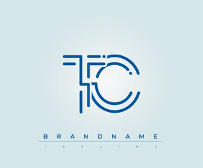 TC Technology Letter  Logo Template. This tech letter logo is a graphic mark that uses letters to represent a technology company.