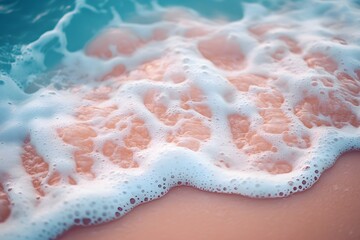 Fototapeta premium The gentle sound of waves, soft lighting, and a relaxing seaside atmosphere. This image is calming and perfect for media related to meditation, relaxation, or health and therapy products.