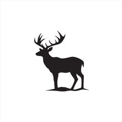 Minimalist deer Silhouette Vector