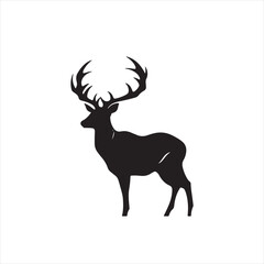 Minimalist deer Silhouette Vector