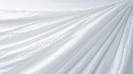 Fototapeta premium White fabric folds, draped texture, studio shot, background
