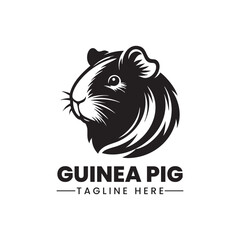 guinea pig silhouette vector logo illustration