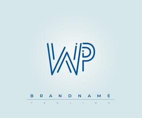 WP Technology Letter  Logo Template. This tech letter logo is a graphic mark that uses letters to represent a technology company.