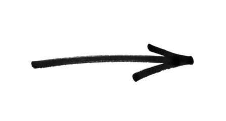 Hand-drawn marker arrow isolated on PNG