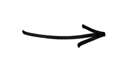 Hand-drawn marker arrow isolated on PNG