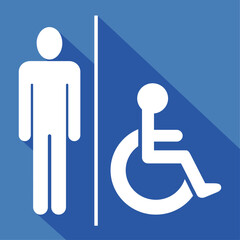 Logo toilettes hommes.