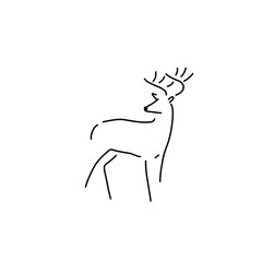 continuous line drawing deer