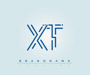 XT Technology Letter  Logo Template. This tech letter logo is a graphic mark that uses letters to represent a technology company. © Mahamud