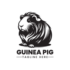 guinea pig silhouette vector logo illustration