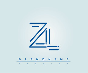 ZL Technology Letter  Logo Template. This tech letter logo is a graphic mark that uses letters to represent a technology company.
