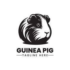 guinea pig silhouette vector logo illustration