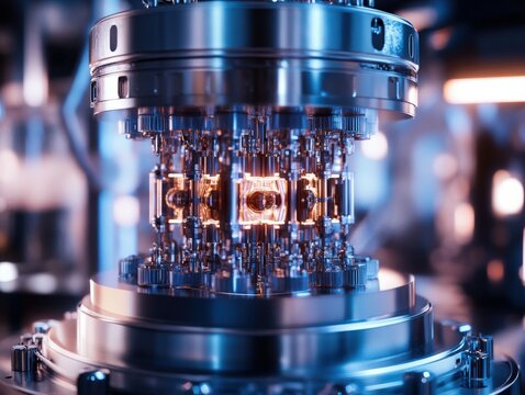 Quantum computer technology in a cutting-edge research lab