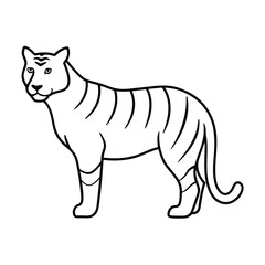 Tiger Silhouette Vector Art Illustration and Black Tiger Design