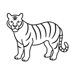 Tiger Silhouette Vector Art Illustration and Black Tiger Design