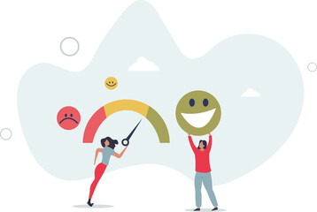 Employee engagement and satisfaction level measurement.Corporate business recruitment and company HR work monitoring for best motivation and productivity.flat characters.