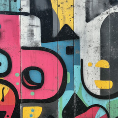 texture of old, scratched, worn-out concrete with elements of old, scratched graffiti for visualizing city blocks, generative AI