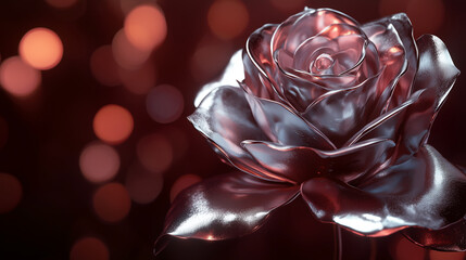 Metallic Rose for Valentine's Day