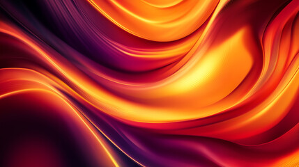 AI-Generated Neon Orange Abstract Background
