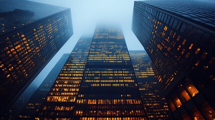 Skyline of Torontoâ€™s financial district. 