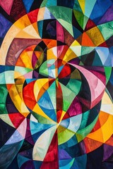 Obraz premium Happy birthday kaleidoscope design abstract art colorful background celebration