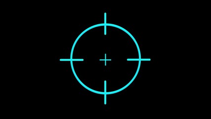 Gun target set icon, Sight sniper target, crosshair symbol motion background. k1_1187Target animation, target sniper, target gaming animation.