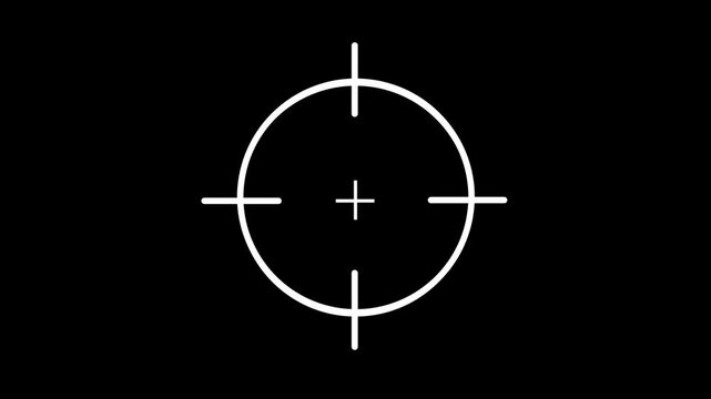 Gun target set icon, Sight sniper target, crosshair symbol motion background. k1_1187Target animation, target sniper, target gaming animation.