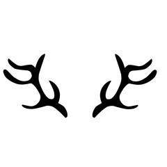 professional antlers silhouette vector