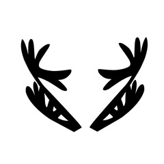 professional antlers silhouette vector