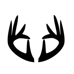 professional antlers silhouette vector