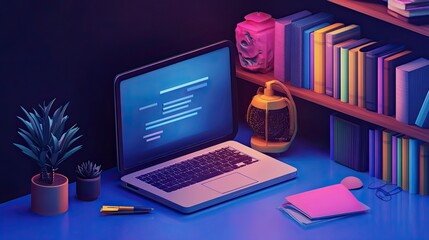 The concept of low poly online learning and distance education --ar 16:9 --style raw --stylize 250 --v 6.1 Job ID: 01f5ef2f-1bf2-4bf9-98d9-4411c1534ea5