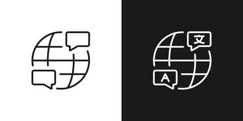Choose or change language icon. Business concept. Globe icon. World communication. © Oleg