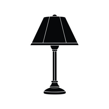 recommend clip art: Floor lamp silhouette vector illustration for interior decor, home lighting, stylish room decoration, elegant modern lamps, office desk lamps, and table lamps