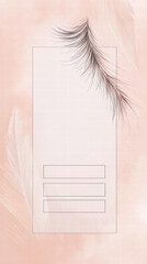 Feather Elegance: Softly textured image with delicate feather illustration adding a touch of ethereal beauty, perfect for design and creative projects.