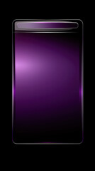 Elegant Purple Display: A sophisticated, glossy, purple rectangular display against a stark black background, emphasizing simplicity and a touch of mystery.