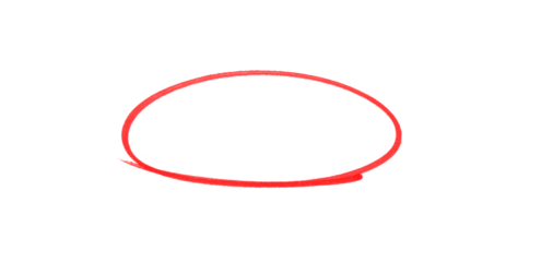hand drawing different circles isolated on the transparent background, Handwritten red circle. For marking text, numbers, marker pen, pencil, logo, hand-drawn doodle grunge circle highlights
