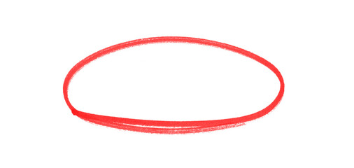 hand drawing different circles isolated on the transparent background, Handwritten red circle. For...