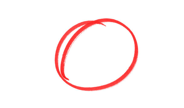 hand drawing different circles isolated on the transparent background, Handwritten red circle. For marking text, numbers, marker pen, pencil, logo, hand-drawn doodle grunge circle highlights